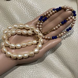 2 vintage choker necklaces